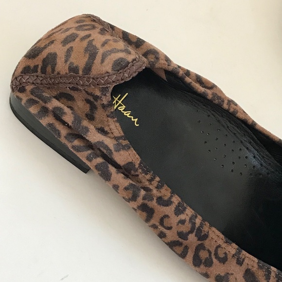 COLE HAAN Leopard Ballet Flats Nike Air Slip On Loafers Women’s Size 9.5 Wide - Picture 6 of 16